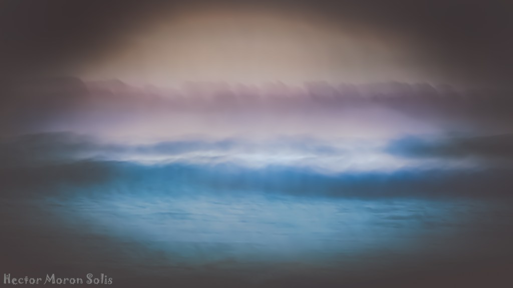 ICM fine art abstract seascape with immersive horizontal layers of violet and blue, claustrophobic ocean atmosphere – Immersive Sea Layers by Héctor Morón