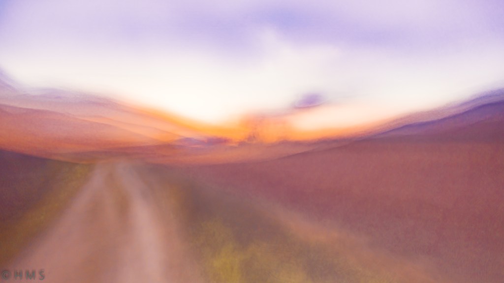 Journey of Light I – abstract ICM fine art photograph by Héctor Morón, impressionist vision of light crossing the landscape