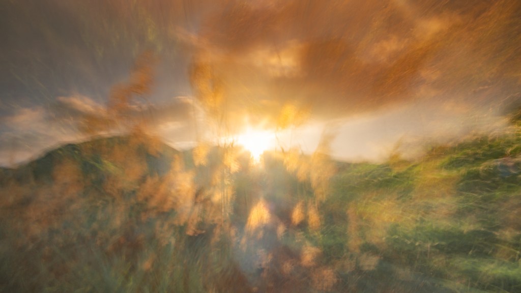 Wheat Sun – abstract ICM fine art photograph by Héctor Morón, golden fields under radiant solar energy, symbol of fertility and creation.